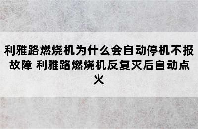 利雅路燃烧机为什么会自动停机不报故障 利雅路燃烧机反复灭后自动点火